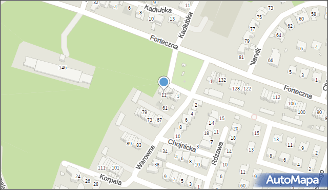 Kraków, Czerska, 11, mapa Krakowa