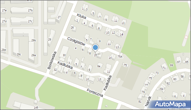 Kraków, Czołgistów, 10, mapa Krakowa