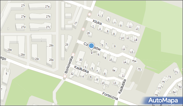 Kraków, Czołgistów, 4, mapa Krakowa