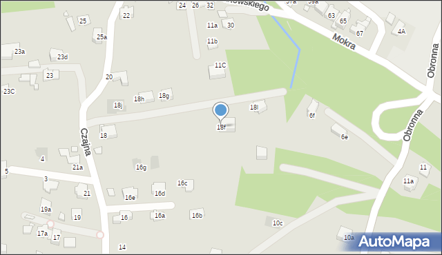 Kraków, Czajna, 18f, mapa Krakowa