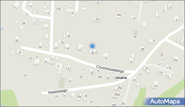 Kraków, Czuchnowskiego Mariana, 10, mapa Krakowa