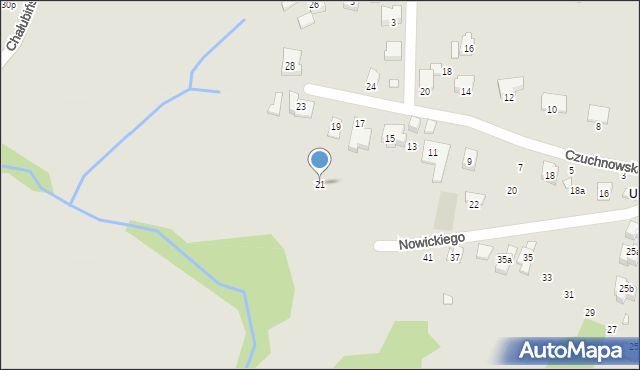 Kraków, Czuchnowskiego Mariana, 21, mapa Krakowa