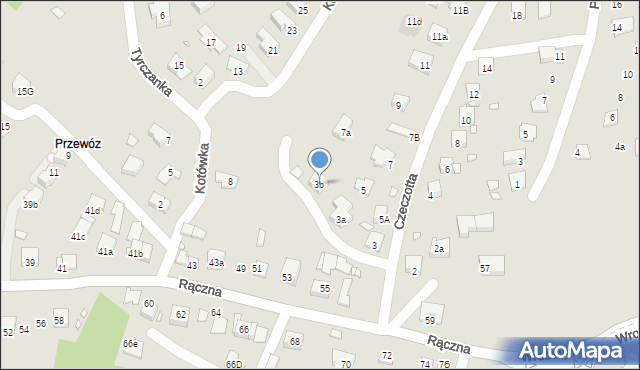 Kraków, Czeczotta Henryka, 3b, mapa Krakowa