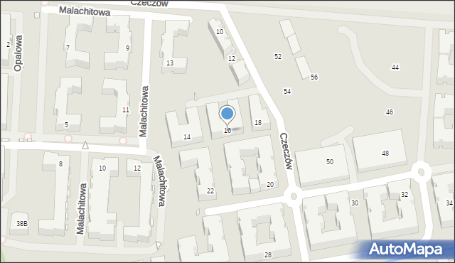 Kraków, Czeczów Henryka i Karola, 16, mapa Krakowa