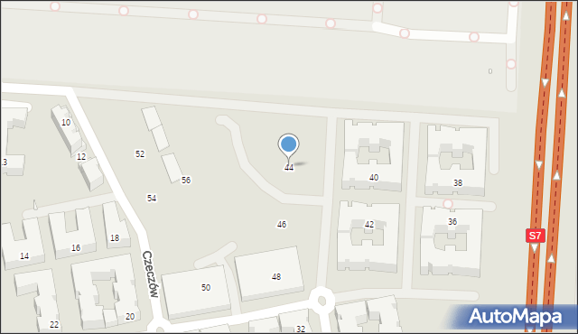 Kraków, Czeczów Henryka i Karola, 44, mapa Krakowa