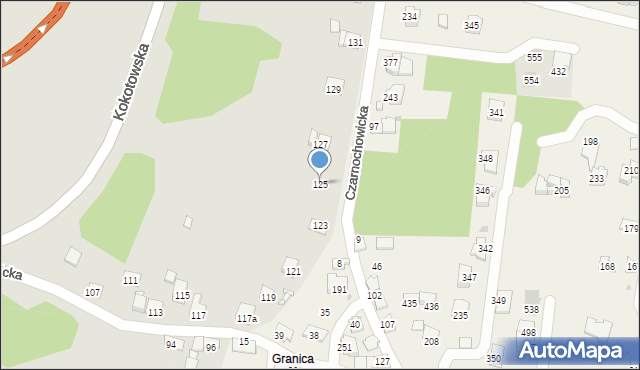 Kraków, Czarnochowicka, 125, mapa Krakowa