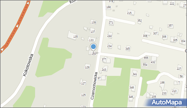 Kraków, Czarnochowicka, 131, mapa Krakowa