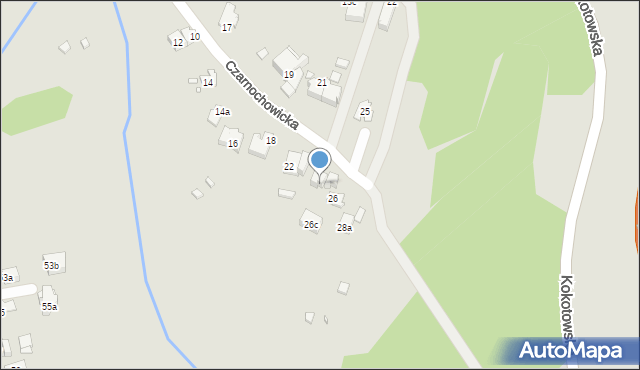 Kraków, Czarnochowicka, 26a, mapa Krakowa