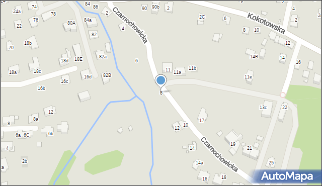 Kraków, Czarnochowicka, 8, mapa Krakowa