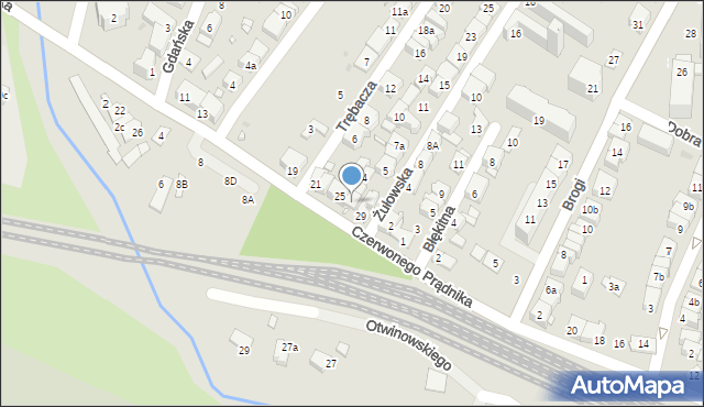 Kraków, Czerwonego Prądnika, 27, mapa Krakowa