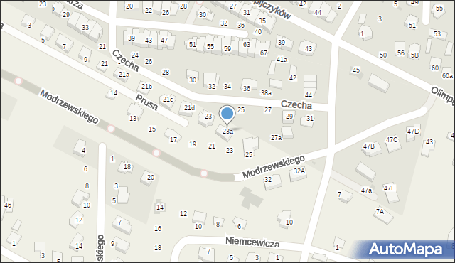 Krępiec, Czecha Bronisława, 23a, mapa Krępiec