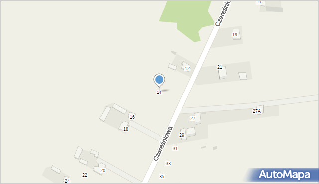 Krępiec, Czereśniowa, 14, mapa Krępiec