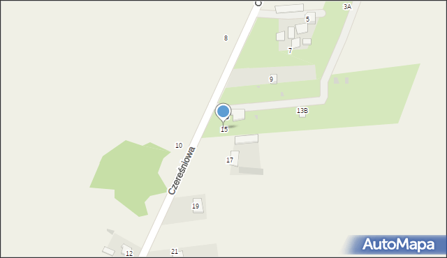 Krępiec, Czereśniowa, 15, mapa Krępiec