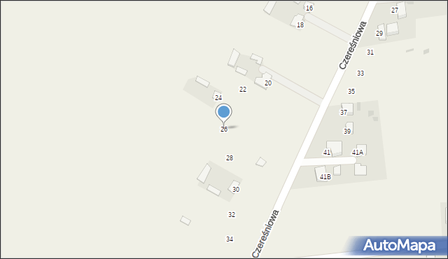 Krępiec, Czereśniowa, 26, mapa Krępiec