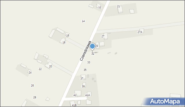 Krępiec, Czereśniowa, 31, mapa Krępiec