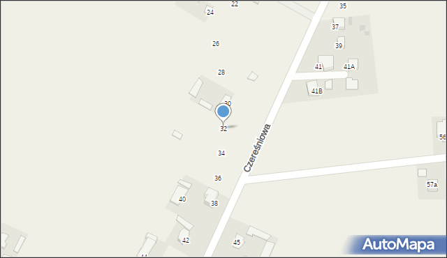 Krępiec, Czereśniowa, 32, mapa Krępiec