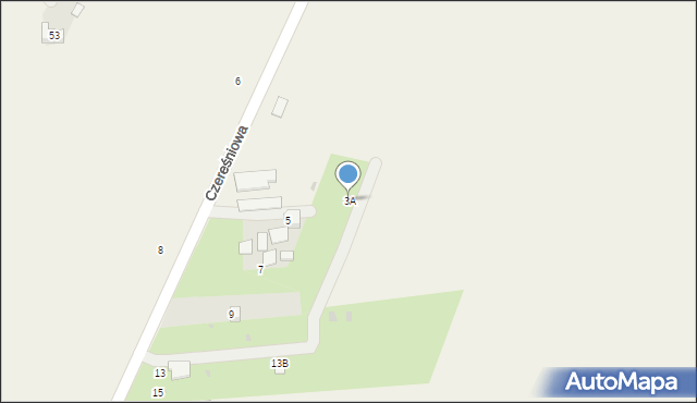 Krępiec, Czereśniowa, 3A, mapa Krępiec