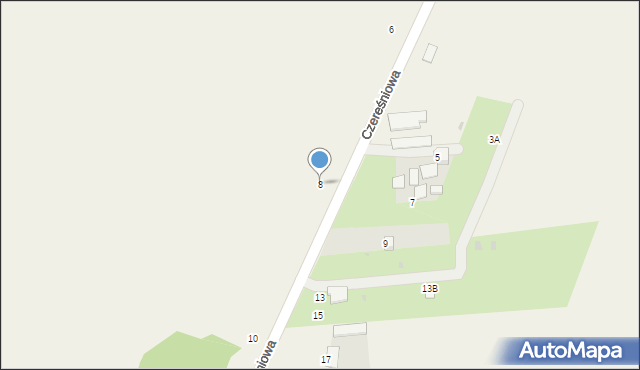 Krępiec, Czereśniowa, 8, mapa Krępiec