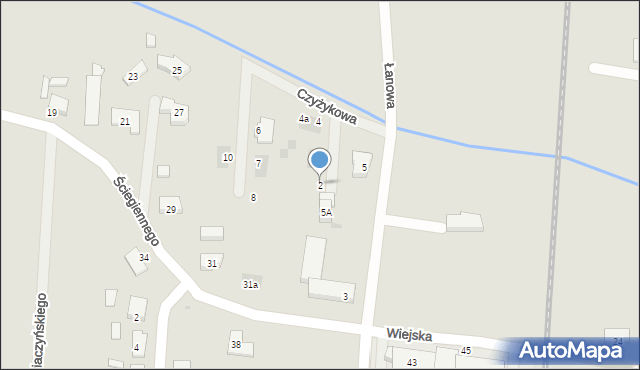 Krotoszyn, Czyżykowa, 2, mapa Krotoszyna