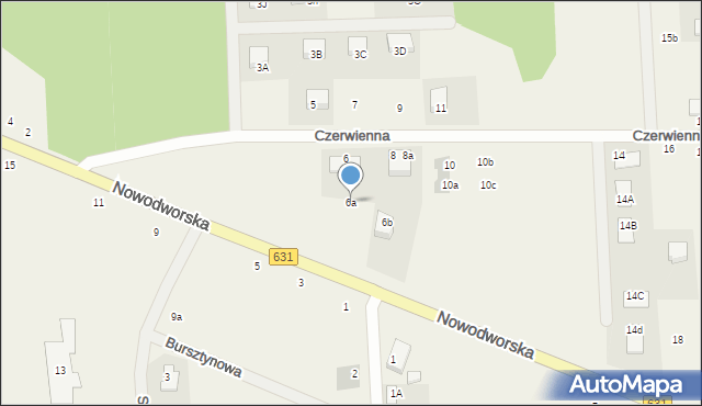 Krubin, Czerwienna, 6a, mapa Krubin