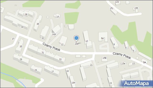 Krynica-Zdrój, Czarny Potok, 21a, mapa Krynica-Zdrój