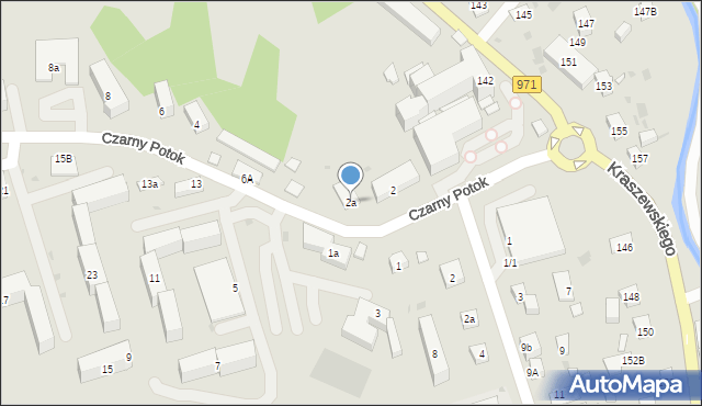 Krynica-Zdrój, Czarny Potok, 2a, mapa Krynica-Zdrój