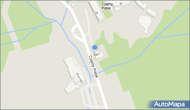Krynica-Zdrój, Czarny Potok, 30A, mapa Krynica-Zdrój