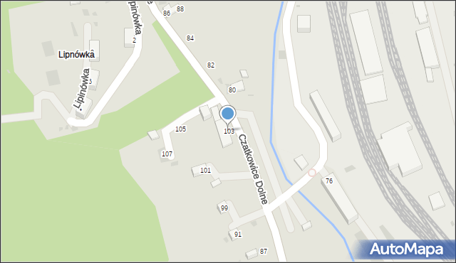 Krzeszowice, Czatkowice Dolne, 103, mapa Krzeszowice