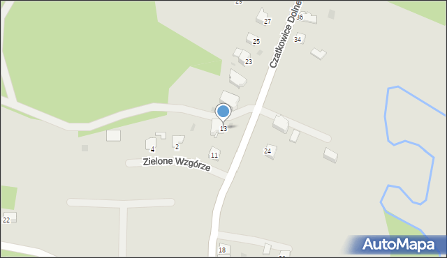 Krzeszowice, Czatkowice Dolne, 13, mapa Krzeszowice