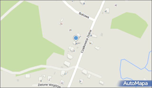 Krzeszowice, Czatkowice Dolne, 25, mapa Krzeszowice