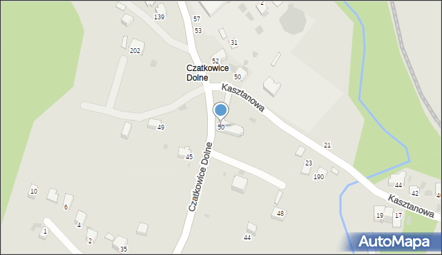 Krzeszowice, Czatkowice Dolne, 50, mapa Krzeszowice