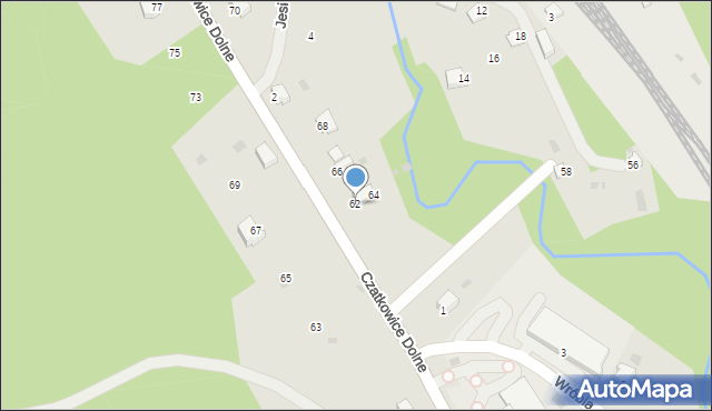 Krzeszowice, Czatkowice Dolne, 62, mapa Krzeszowice