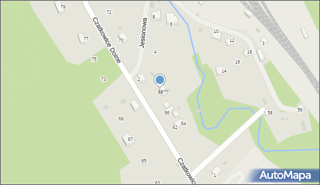 Krzeszowice, Czatkowice Dolne, 68, mapa Krzeszowice