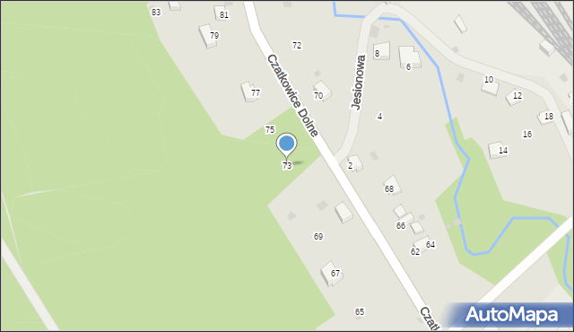 Krzeszowice, Czatkowice Dolne, 73, mapa Krzeszowice