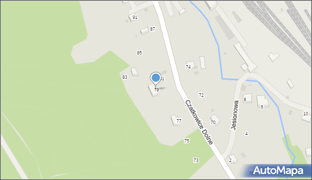 Krzeszowice, Czatkowice Dolne, 79, mapa Krzeszowice
