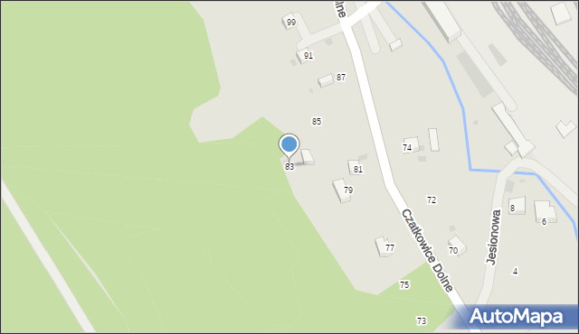 Krzeszowice, Czatkowice Dolne, 83, mapa Krzeszowice