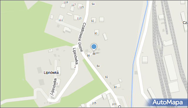 Krzeszowice, Czatkowice Dolne, 88, mapa Krzeszowice