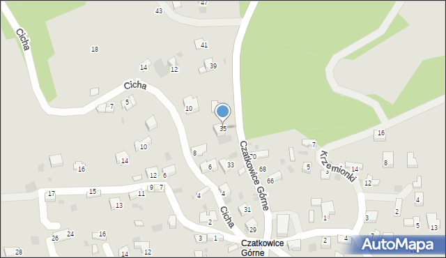 Krzeszowice, Czatkowice Górne, 35, mapa Krzeszowice