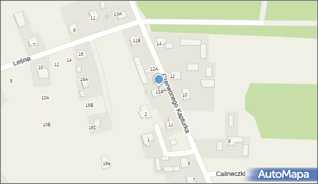 Krzywda, Czerwonego Kapturka, 11A, mapa Krzywda