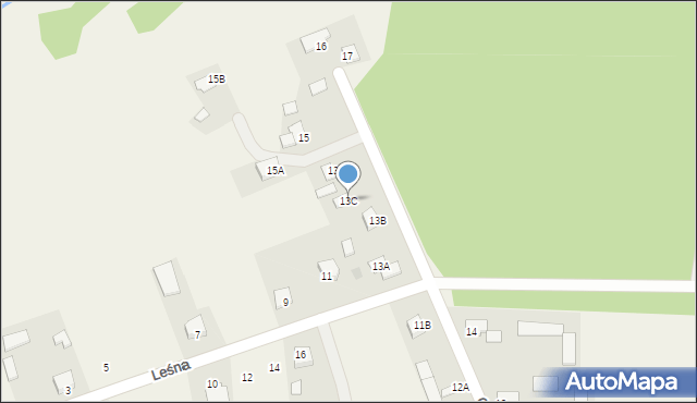 Krzywda, Czerwonego Kapturka, 13C, mapa Krzywda