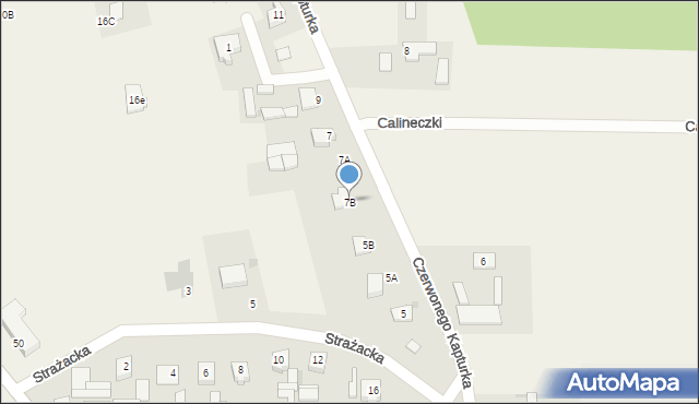 Krzywda, Czerwonego Kapturka, 7B, mapa Krzywda