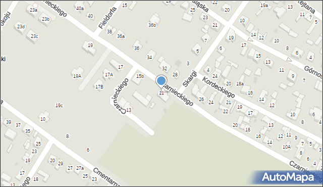 Kutno, Czarnieckiego Stefana, hetm., 11, mapa Kutno