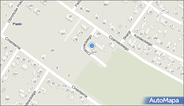 Kutno, Czarnieckiego Stefana, hetm., 13, mapa Kutno