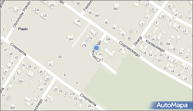 Kutno, Czarnieckiego Stefana, hetm., 15a, mapa Kutno