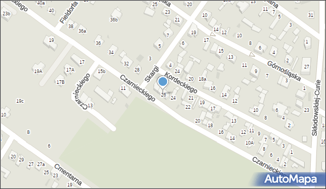 Kutno, Czarnieckiego Stefana, hetm., 26, mapa Kutno
