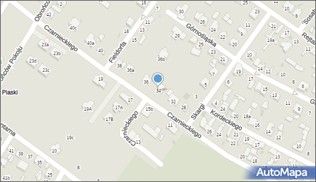 Kutno, Czarnieckiego Stefana, hetm., 34, mapa Kutno