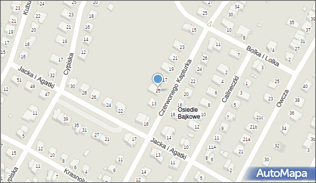 Kwidzyn, Czerwonego Kapturka, 15, mapa Kwidzyn