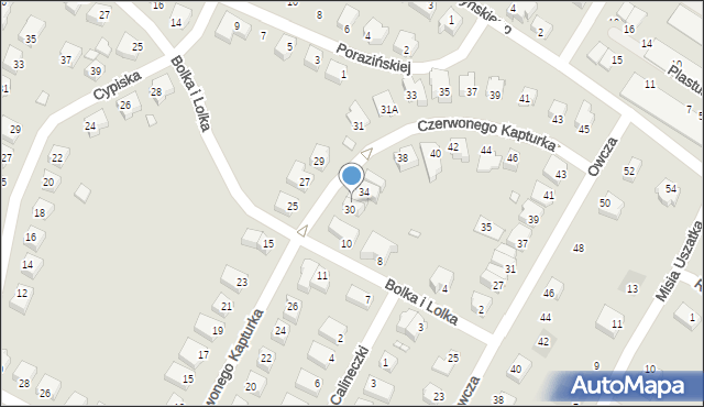 Kwidzyn, Czerwonego Kapturka, 32, mapa Kwidzyn