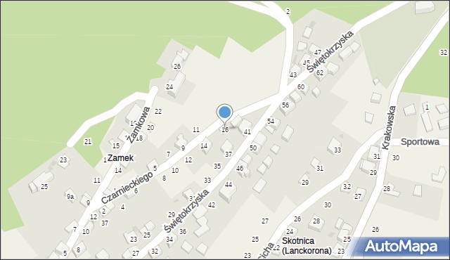 Lanckorona, Czarnieckiego Stefana, hetm., 16, mapa Lanckorona