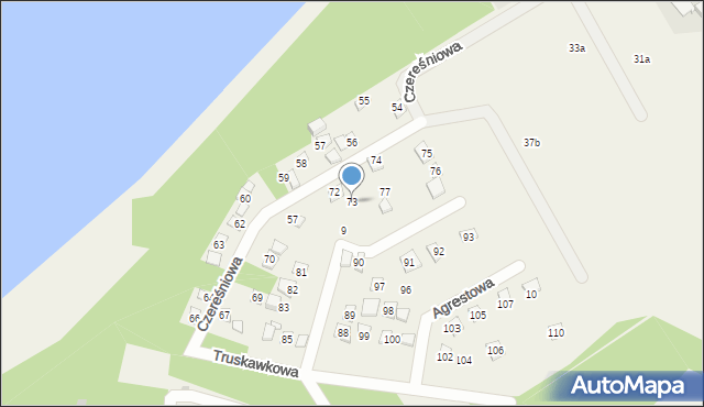 Łapino Kartuskie, Czereśniowa, 45, mapa Łapino Kartuskie